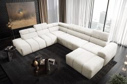 Sofa typu C z funkcją spania MARBELLA 10 17 Beżowa sofa typu C z funkcją spania