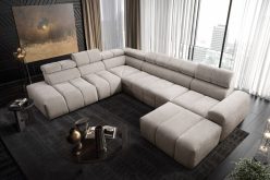 Sofa typu C z funkcją spania MARBELLA 10 16 Hydrofobowa sofa typu C z funkcją spania