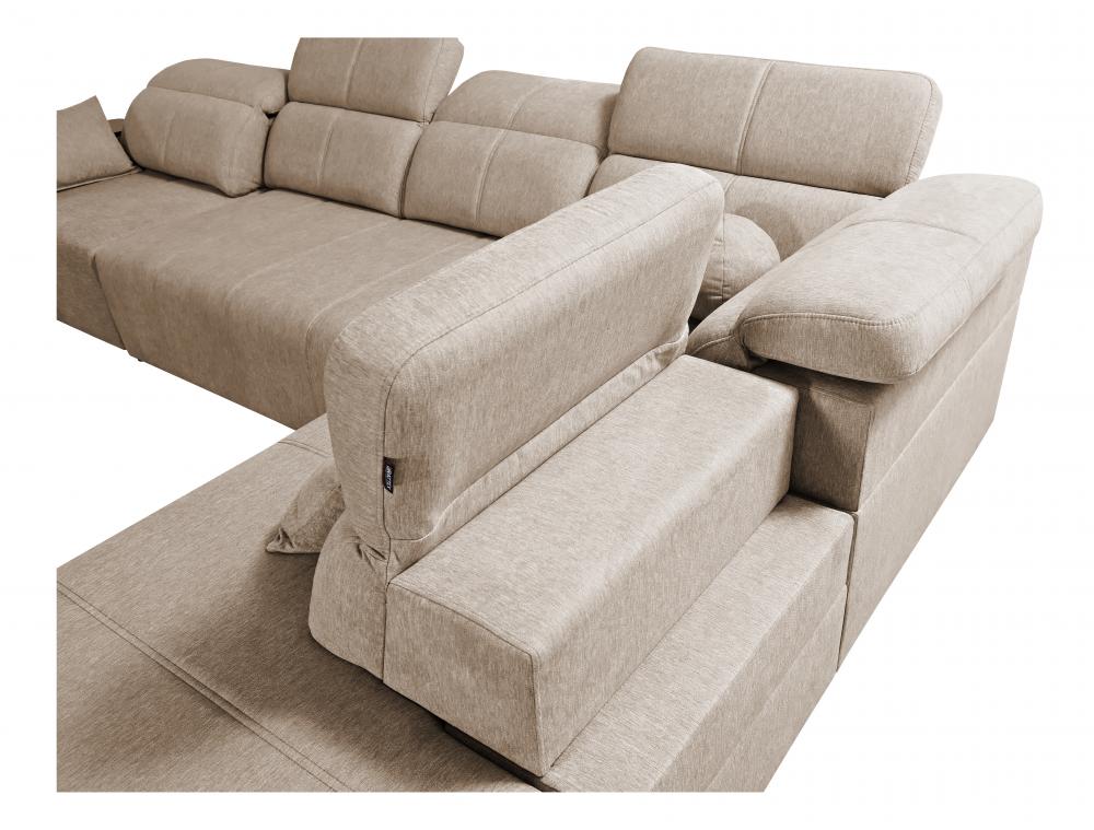 Ekskluzywna sofa rogowa z wydłużonym siedziskiem z funkcją spania MIRACLE 11 4