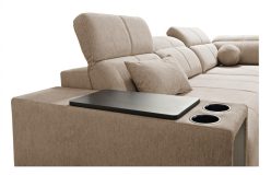 Ekskluzywna sofa rogowa z wydłużonym siedziskiem z funkcją spania MIRACLE 11 5