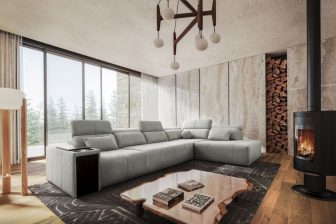 Ekskluzywna sofa rogowa z wydłużonym siedziskiem z funkcją spania MIRACLE 11 3 Plamoodporna sofa rogowa z wydłużonym siedziskiem z funkcją spania
