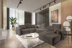 Gigantyczna sofa w kształcie U z funkcją spania
