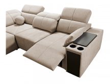 Ogromna sofa w kształcie podkowy z funkcją spania z elektrycznym podnóżkiem MIRACLE 8 MIX 7