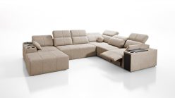Ogromna sofa w kształcie podkowy z funkcją spania z elektrycznym podnóżkiem MIRACLE 8 MIX 1