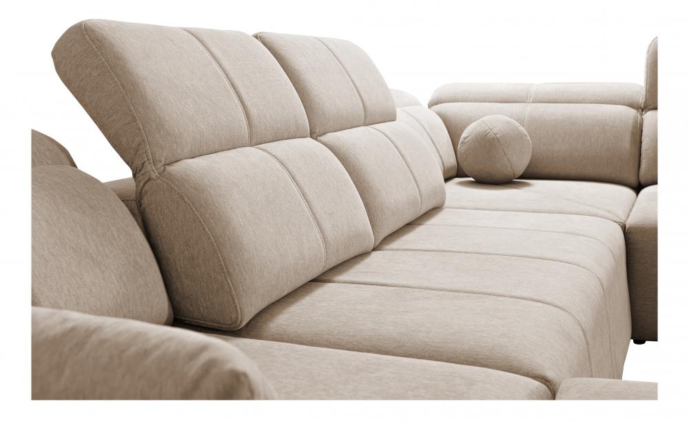 Ogromna sofa w kształcie podkowy z funkcją spania z elektrycznym podnóżkiem MIRACLE 8 MIX 5
