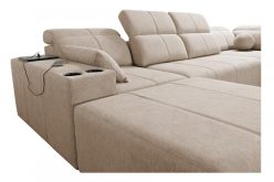 Ogromna sofa w kształcie podkowy z funkcją spania z elektrycznym podnóżkiem MIRACLE 8 MIX 8