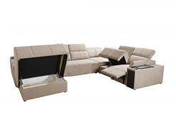 Ogromna sofa w kształcie podkowy z funkcją spania z elektrycznym podnóżkiem MIRACLE 8 MIX 2