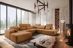 Rozkładana sofa z dwoma szezlongami z ładowarką MIRACLE 10 23 Ekskluzywna sofa z dwoma szezlongami z funkcją spania