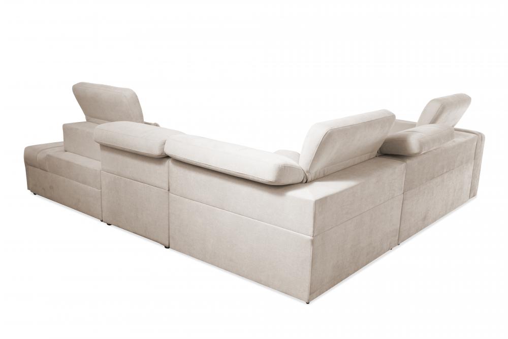 Sofa narożna z otwartym bokiem z funkcją spania regulacja głębokości REVIT 9 4