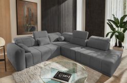 Salonowa rodzinna sofa narożna z otwartym bokiem z funkcją spania