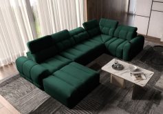 Sofa rogowa U z funkcją spania z ładowarką do smartfona INFERNO 4 20 Premium sofa rogowa U z funkcją spania z ładowarką do smartfona