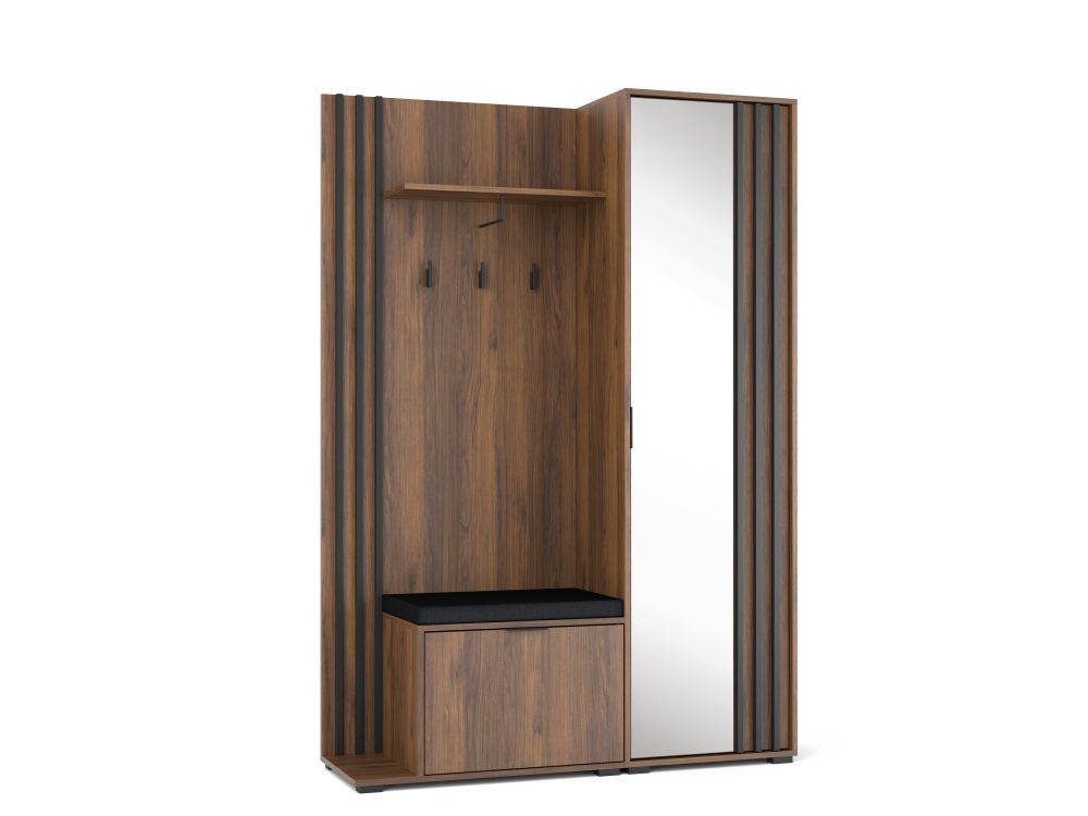 Garderoba orzech z lamelami NOLA 4