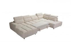 Luksusowa sofa U kształtna z funkcją spania CALVANO 6 3