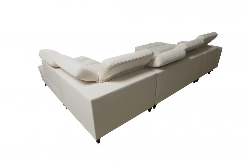 Luksusowa sofa U kształtna z funkcją spania CALVANO 6 4