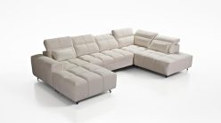Luksusowa sofa U kształtna z funkcją spania CALVANO 6 1
