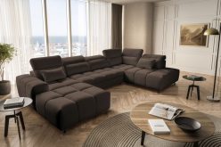 Ogromna luksusowa sofa U kształtna z funkcją spania