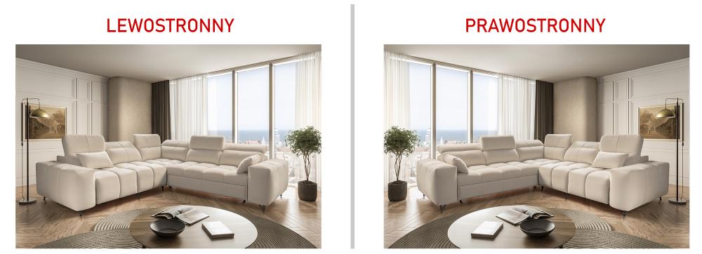 Prestiżowa sofa rogowa z funkcją spania CALVANO 3 14