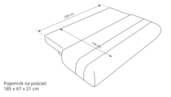 Rozkładana sofa bez luźnych poduch w minimalistycznym stylu BELARO 8