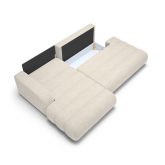 Wielka sofa rogowa w minimalistycznym stylu z funkcją spania BELARO 3