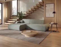 Wielka sofa rogowa do nowoczesnego mieszkania
