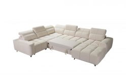 Sofa U z otwartą otomaną z funkcją spania CALVANO 8 3