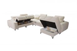 Sofa U z otwartą otomaną z funkcją spania CALVANO 8 2