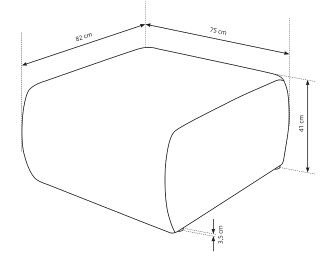 Wielka pufa sztruks LIVANO 12