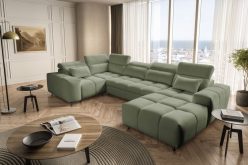 Modna i wyszukana sofa podkowa z funkcją spania