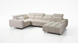 Wyszukana sofa podkowa z funkcją spania CALVANO 4 1