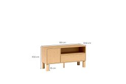 Asymetryczna szafka RTV 120cm NATURAL 8