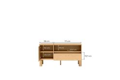 Asymetryczna szafka RTV 120cm NATURAL 7