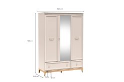 Elegancka garderoba do sypialni kaszmir z lustrem GLASGOW 26 Elegancka garderoba do sypialni kaszmir z lustrem GLASGOW 7