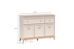 Elegancka komoda kaszmir ze złotymi uchwytami 136cm GLASGOW 1 7