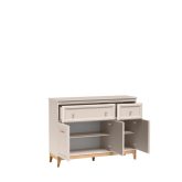 Elegancka komoda kaszmir ze złotymi uchwytami 136cm GLASGOW 1 6