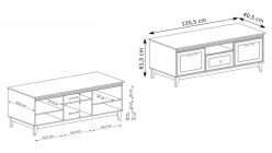 Elegancka szafka RTV 136cm GLASGOW 8 29 Elegancka szafka RTV 136cm GLASGOW 8 11