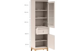Elegancka witryna kaszmir ze złotymi uchwytami GLASGOW 27 Elegancka witryna kaszmir ze złotymi uchwytami GLASGOW 8
