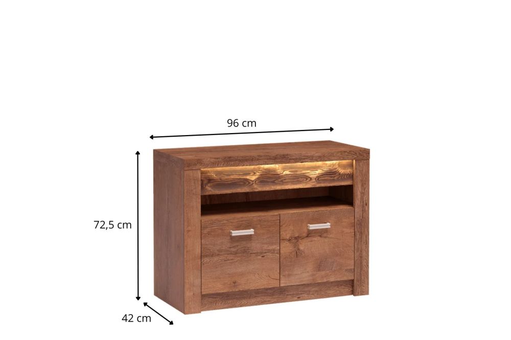 Mini szafka RTV jesion jasny 96cm VELMONT 6