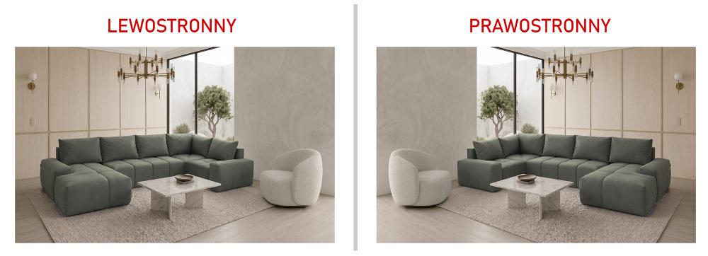 Narożnik litera C z funkcją spania petproof VESPER 4 9