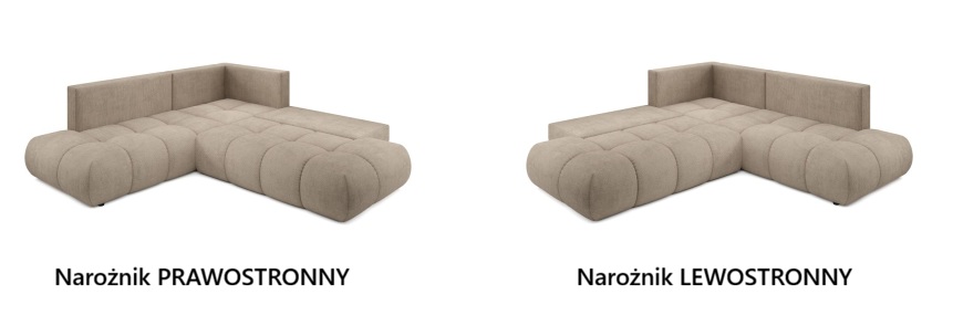 Narożnik z funkcją spania gruby materiał FIORD 2 6