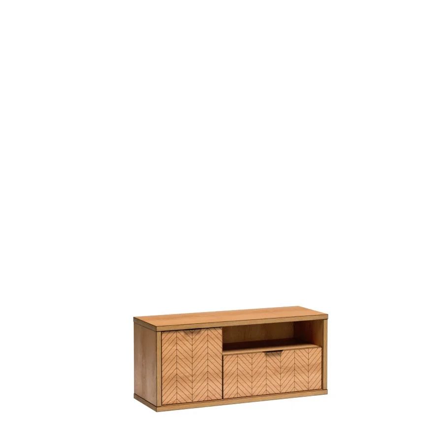 Nieduża szafka pod telewizor dąb karmelowy 118cm FOREST 6