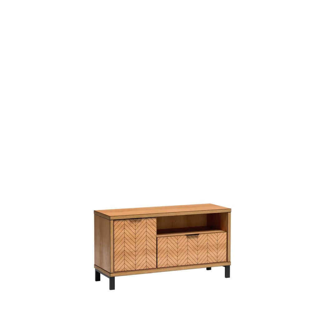 Nieduża szafka pod telewizor dąb karmelowy 118cm FOREST 5