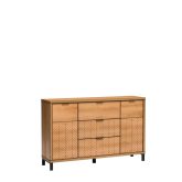 Pojemna komoda do salonu sypialni dąb karmelowy 158cm FOREST 6