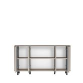 Pojemna komoda ryflowana greige 177cm MODENA 2 3