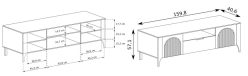 Szafka RTV z łukami 160cm TOPAZ 14 Szafka RTV z łukami 160cm TOPAZ 6