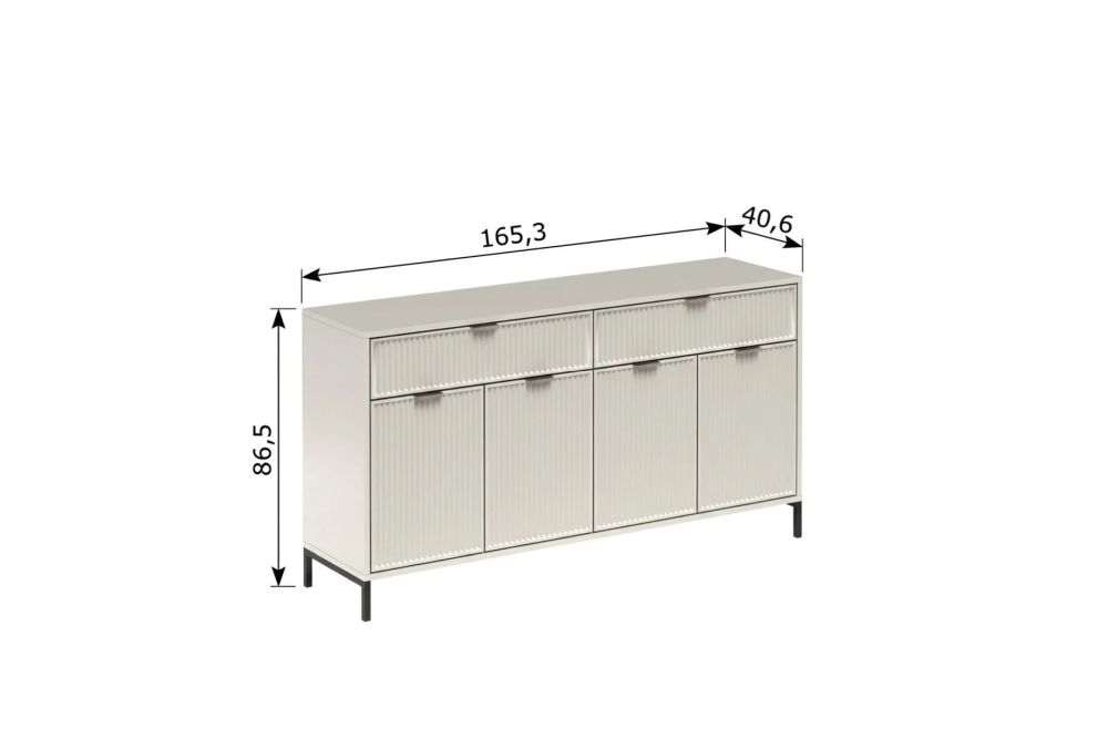 Duża komoda cashmere z szafką i szufladami 165cm LUXOR 26 Duża komoda cashmere z szafką i szufladami 165cm LUXOR 6