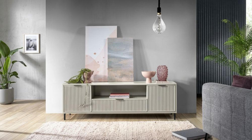 Ekskluzywna szafka pod telewizor cashmere 165cm LUXOR 1 Cashmere szafka telewizyjna na duży telewizor