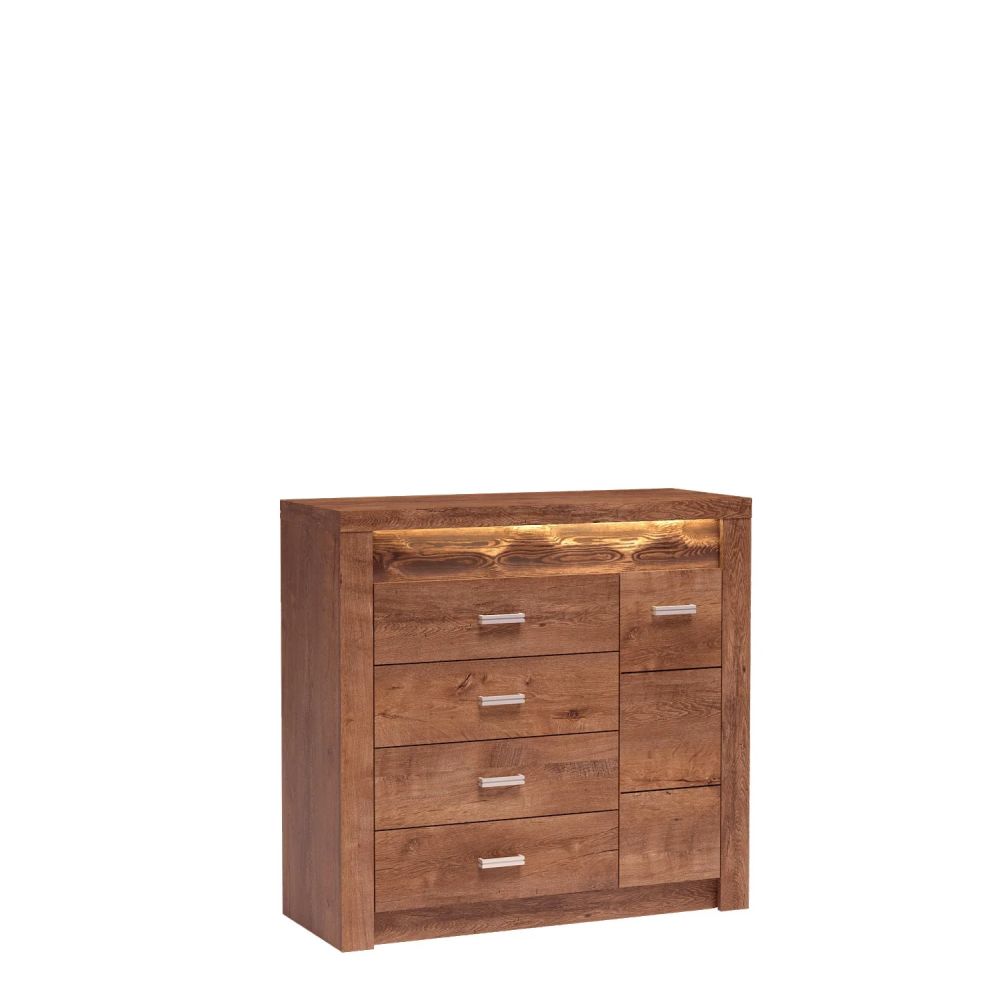 Kwadratowa pojemna komoda jesion jasny 109cm VELMONT 23 Kwadratowa pojemna komoda jesion jasny 109cm VELMONT 5