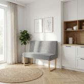 Szara minimalistyczna ławka kuchenna