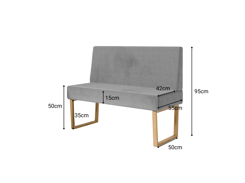 Minimalistycza ławka kuchenna na wysokich nogach URBANO 1