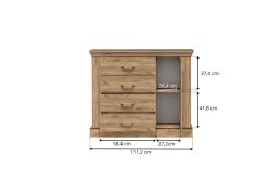 Niesymetryczna komoda kraft złoty 114cm ATLANTA 7